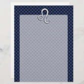 Papier Chrome Comme Leo Zodiac Panneau Bleu Fibre de carb (Devant / Derrière)