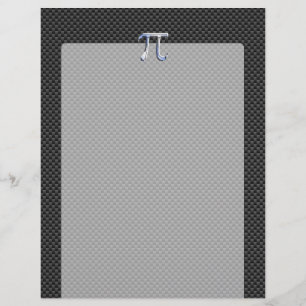 Papier Chrome en argent comme symbole Pi sur l'impression