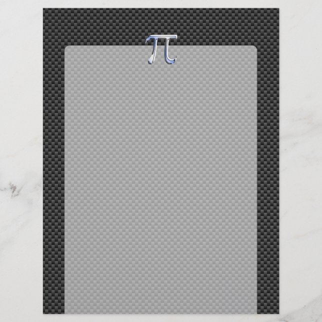 Papier Chrome en argent comme symbole Pi sur l'impression (Devant)
