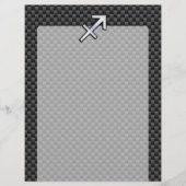Papier Chrome Like Sagittarius Sign Carbon Fiber Print (Devant)