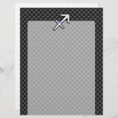 Papier Chrome Like Sagittarius Sign Carbon Fiber Print (Devant / Derrière)
