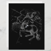 Papier Chrome Sagittarius Zodiac Sign Hevelius circa 1690 (Devant / Derrière)