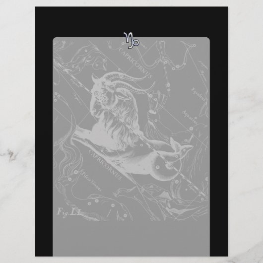Papier Chrome Style Capricorn Zodiac Connexion Hevelius (Devant)