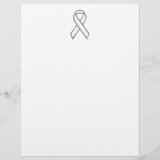 Papier Chrome Style White Ribbon Awareness (Devant)