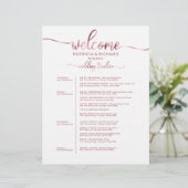 Papier Chronologie Chic Itinéraire Du Week-end Mariage De (Debout devant)