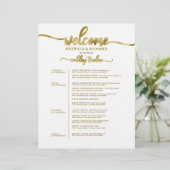 Papier Chronologie Chic Itinéraire Du Week-end Mariage De (Debout devant)