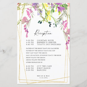 Papier Chronologie de la réception géométrique Fleur sauv