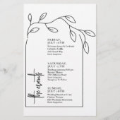 Papier Chronologie des événements Mariages de l'arc de fe (Devant)