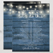 Papier Chronologie du calendrier du Mariage de la chaîne  (Devant / Derrière)