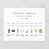 Papier Chronologie du jour de mariage de l'icône d'aquare (Devant)