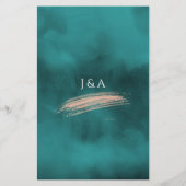 Papier Chronologie du Mariage d'aquarelle Abstraite (Dos)