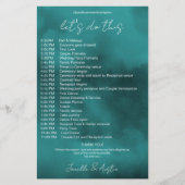 Papier Chronologie du Mariage d'aquarelle Abstraite (Devant)