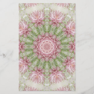 Papier Chrysanthèmes roses Kaleidoscope Art 7