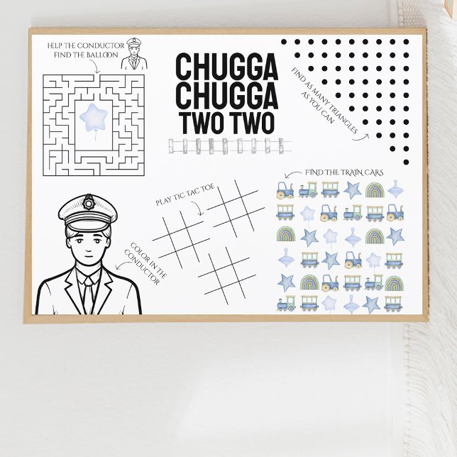 Papier Chugga Chugga Deux | Set de table Jeux pour enfant (Créateur téléchargé)