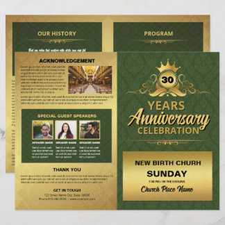Papier Church Anniversary Program Template