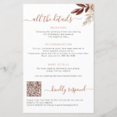 Papier Chute amoureuse en un seul faire-part de mariage B (Dos)