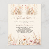 Papier Chute amoureuse fleur sauvage boho Fête des mariée (Devant)