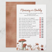 Papier Chute Boho Champignon Floral Jeux pour maman ou pa (Devant / Derrière)