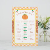 Papier Chute Ce qui est dans votre sac de Baby shower de (Debout devant)