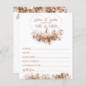 Papier Chute d'amour Citrouille Fleur sauvage Fête des ma (Devant / Derrière)