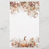 Papier Chute d'amour Citrouille Fleur sauvage Fête des ma (Dos)