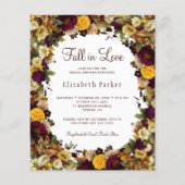 Papier Chute en amour budget nuptiale invitation de douch (Devant)