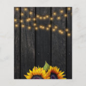 Papier Chute en amour budget tournesol nuptiale douche in (Dos)