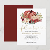 Papier Chute en amour Rouge rose Citrouille Floral Fête d (Devant / Derrière)