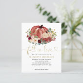 Papier Chute en amour Rouge rose Citrouille Floral Fête d (Debout devant)