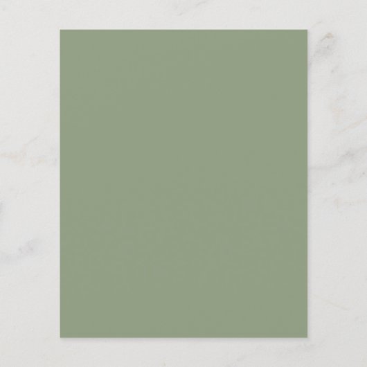 Papier Chute en amour Sage mariage vert Enregistrer la ca (Dos)