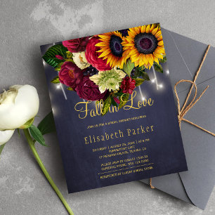 Papier Chute en amour tournesol rose BUDGET douche nuptia