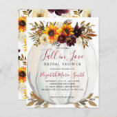 Papier Chute en amour tournesol rouge Fête des mariées Ci (Devant / Derrière)