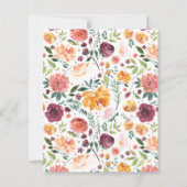 Papier Chute Floral Bouquet Nuptiale Douche Invitation (Dos)