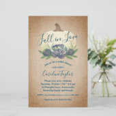 Papier Chute rustique en amour Fête des mariées florale b (Debout devant)