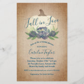 Papier Chute rustique en amour Fête des mariées florale b (Devant)