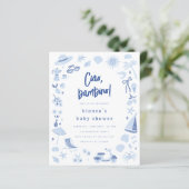 Papier Ciao Bambino Italian Budget Boy Baby Shower (Debout devant)