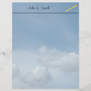 Papier Ciel bleu et nuages blancs.