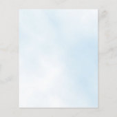 Papier Ciel bleu eucalyptus fleuri garçon baptême invitat (Dos)