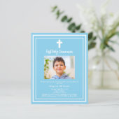 Papier Ciel bleu photo Première Sainte Communion invitati (Debout devant)