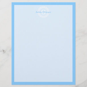 Papier Ciel bleu What Grèce clé cadre de ligne initiale M