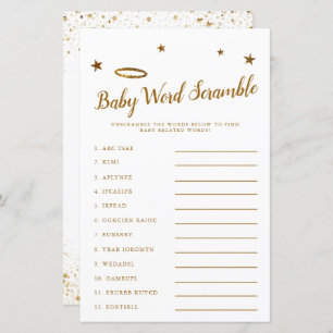 Papier Ciel envoyé Baby Word Scramble Jeu Jeu Jaune