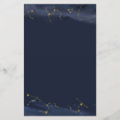 Papier Ciel nocturne sur la lune prédictions de bébé (Dos)