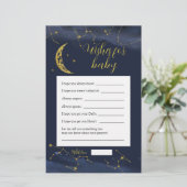 Papier Ciel nocturne sur la lune Souhaits pour bébé (Debout devant)