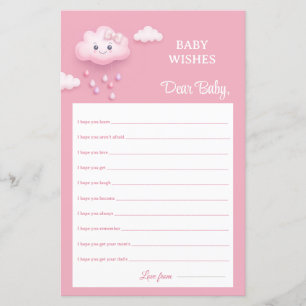 Papier Ciel rose doux nuage blanc moelleux neuf Voeux béb