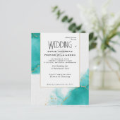 Papier Ciels Abstraits Turquoise Mariage Budget (Debout devant)