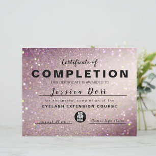 Papier Cils Rose Gold qui dégoulinent de Glitter Récompen