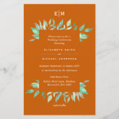 Papier Cinammon Spice Budget Wedding Invite A9 (Devant)