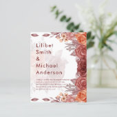 Papier Cinnamon Terracotta TOMBE Floral MARIAGE (Debout devant)