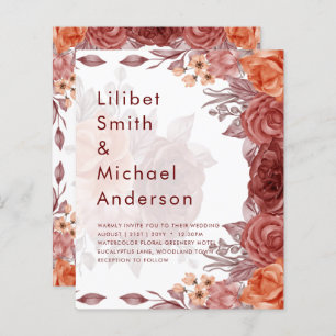 Papier Cinnamon Terracotta TOMBE Floral MARIAGE