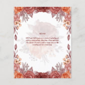 Papier Cinnamon Terracotta TOMBE Floral MARIAGE (Dos)